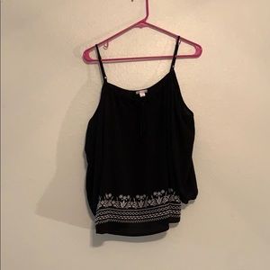 Off the shoulder black shirt